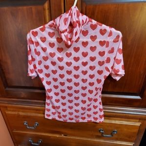 3 sheer turtlenecks short sleeve tops